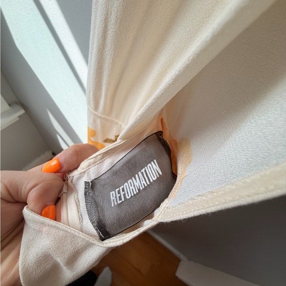 Reformation Myrtle Maxi Dress - Cream with Yellow Floral Motif - Picture 4 of 8